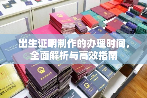 东阿出生证明制作的办理时间，全面解析与高效指南