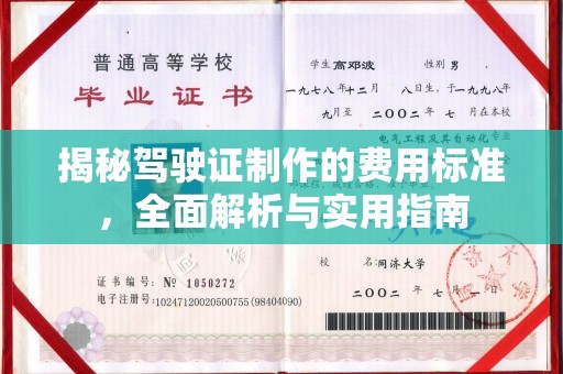 东阿揭秘驾驶证制作的费用标准，全面解析与实用指南