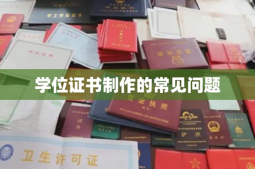 东阿学位证书制作的常见问题