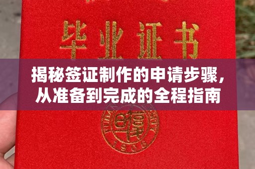东阿揭秘签证制作的申请步骤，从准备到完成的全程指南