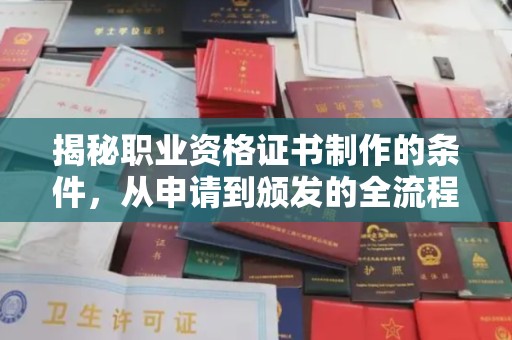 东阿揭秘职业资格证书制作的条件，从申请到颁发的全流程解析