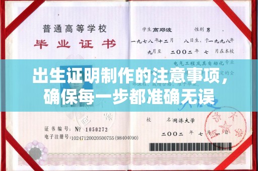 东阿出生证明制作的注意事项，确保每一步都准确无误