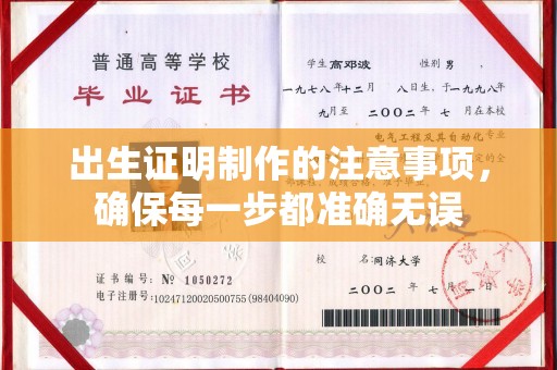 东阿出生证明制作的注意事项，确保每一步都准确无误